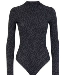 Fendi x SKIMS Mock Neck Long Sleeve Bodysuit NWT